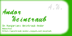 andor weintraub business card